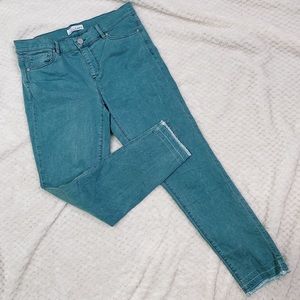 LOFT Distressed Hem Cropped Skinny Jeans Sz 28/6